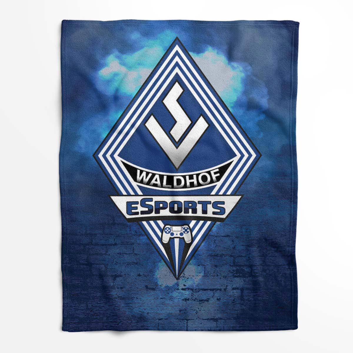 SV Waldhof Mannheim 07 schwarz blau Backsteinmauer SVW Fleecedecke - Decke – Bild 2