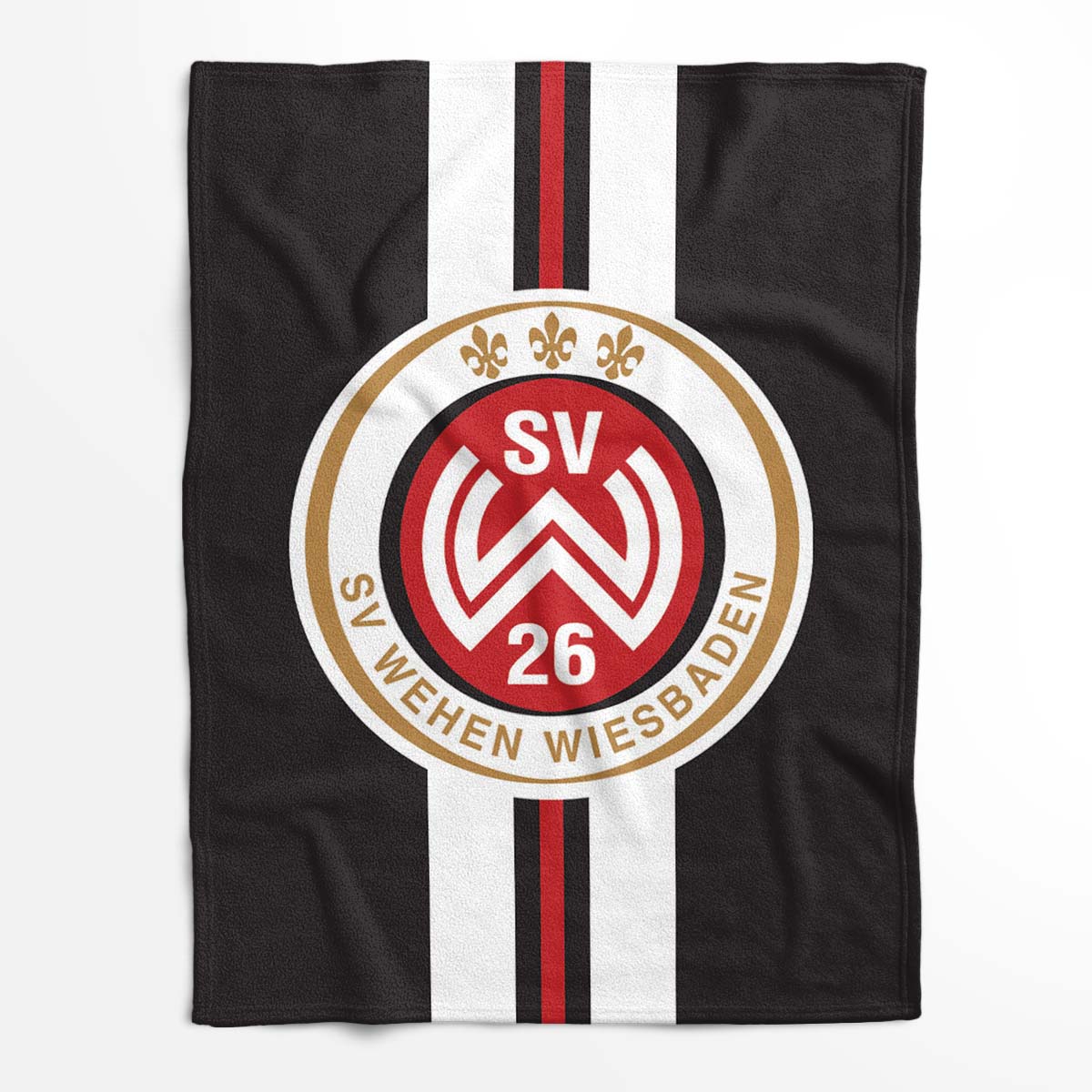 SV Wehen Wiesbaden schwarzer Hintergrund 02 Fleecedecke - Decke – Bild 2