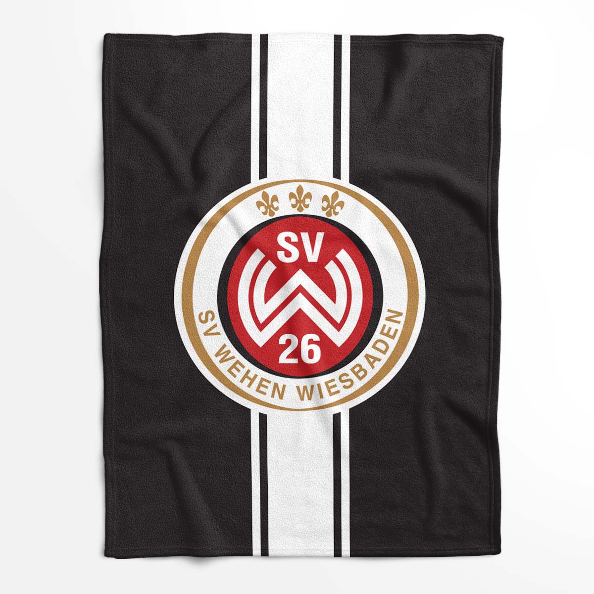 SV Wehen Wiesbaden schwarzer Hintergrund 03 Fleecedecke - Decke – Bild 2