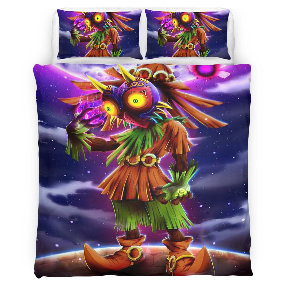 Horror Kid Majoras Mask The Legend of Zelda Charakter 2 Kinderbettwäsche – Bettwäsche