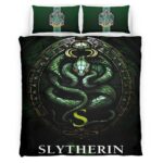 Haus Slytherin Harry Potter Grünes Logo 02 Kinderbettwäsche – Bettwäsche