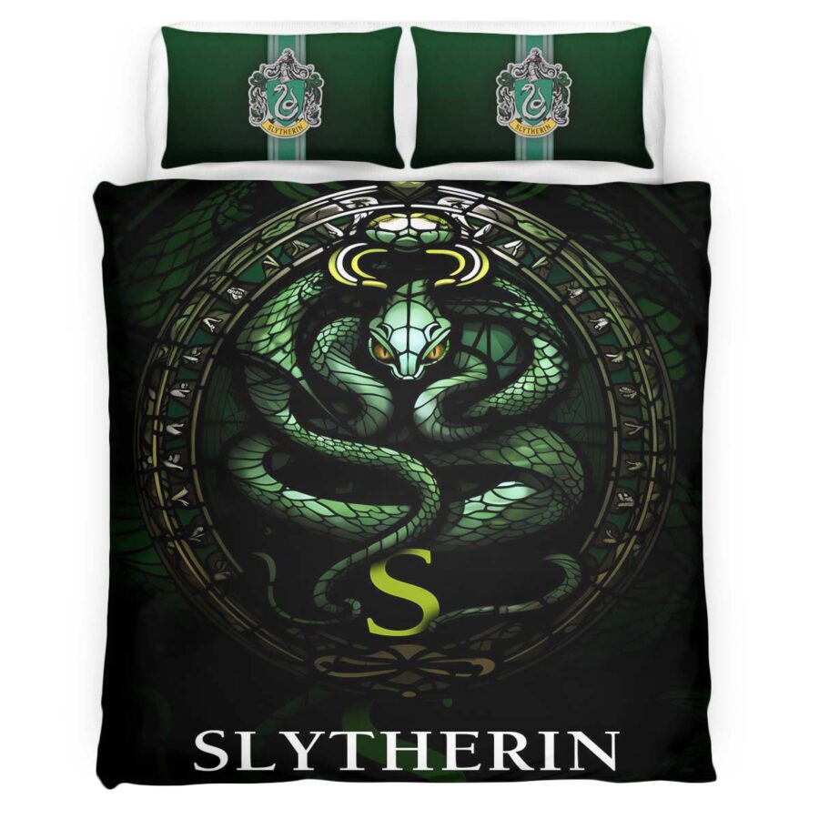 Haus Slytherin Harry Potter Grünes Logo 02 Kinderbettwäsche – Bettwäsche – Bild 4