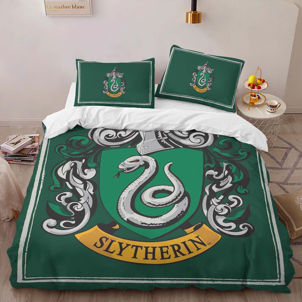 Haus Slytherin Harry Potter Grünes Logo Kinderbettwäsche – Bettwäsche – Bild 2