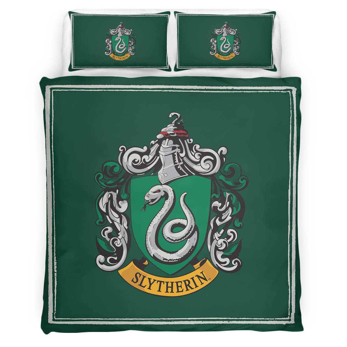 Haus Slytherin Harry Potter Grünes Logo Kinderbettwäsche – Bettwäsche