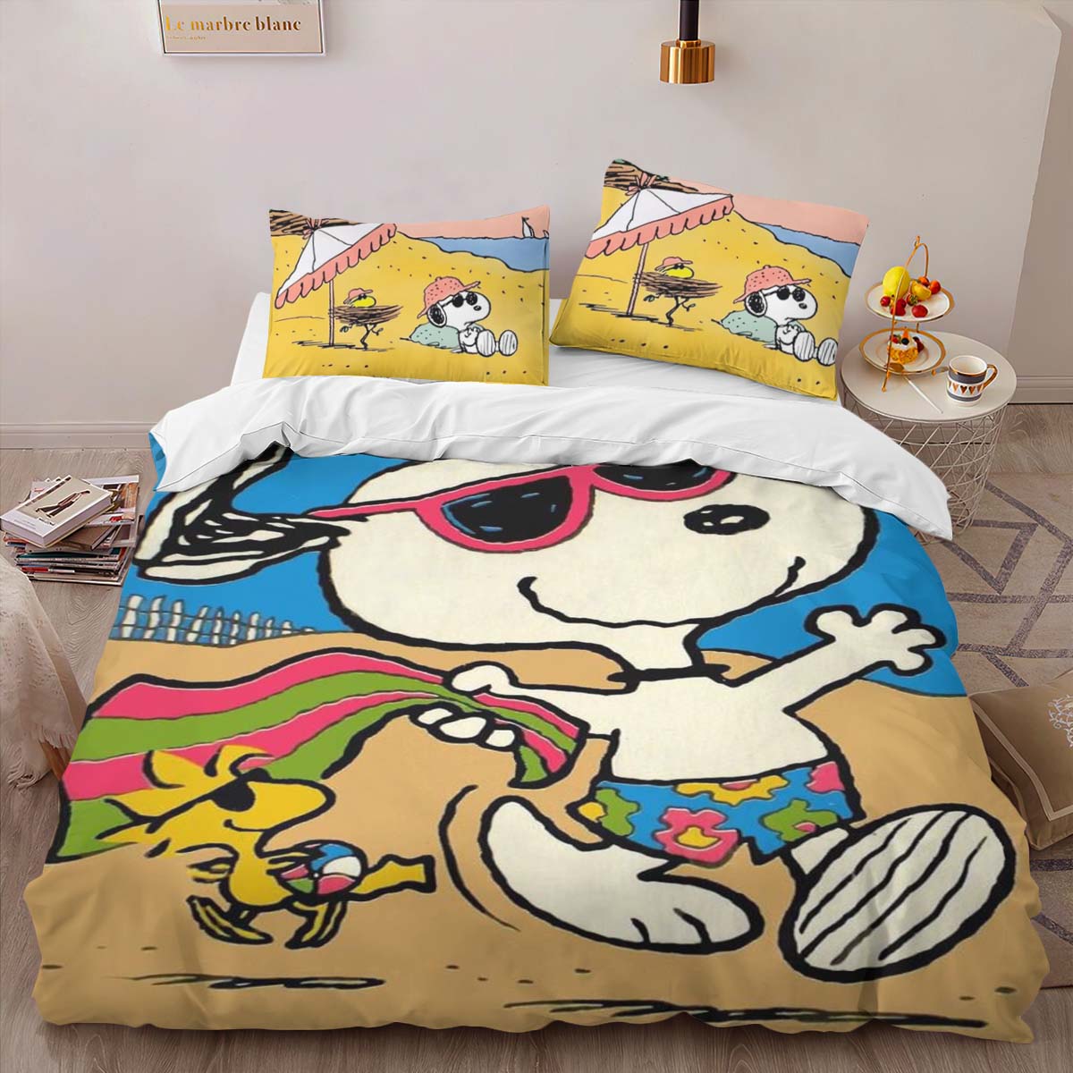 Snoopy und Woodstock Sommerspaß Kinderbettwäsche – Bettwäsche – Bild 2
