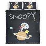 Snoopy zum Mond 3 Kinderbettwäsche – Bettwäsche