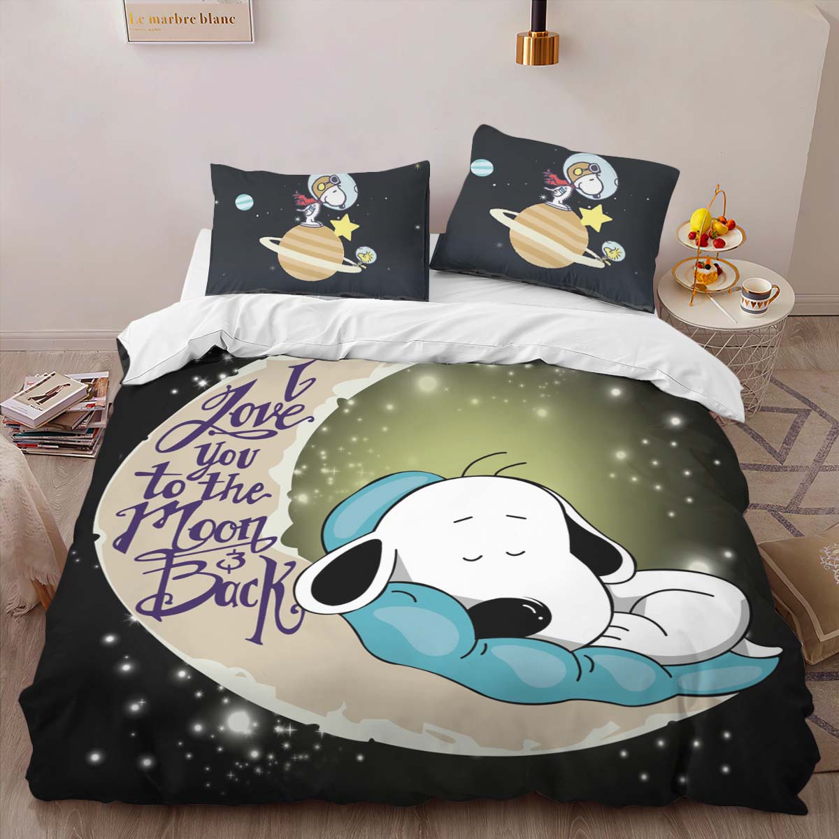 Snoopy zum Mond 4 Kinderbettwäsche – Bettwäsche – Bild 2