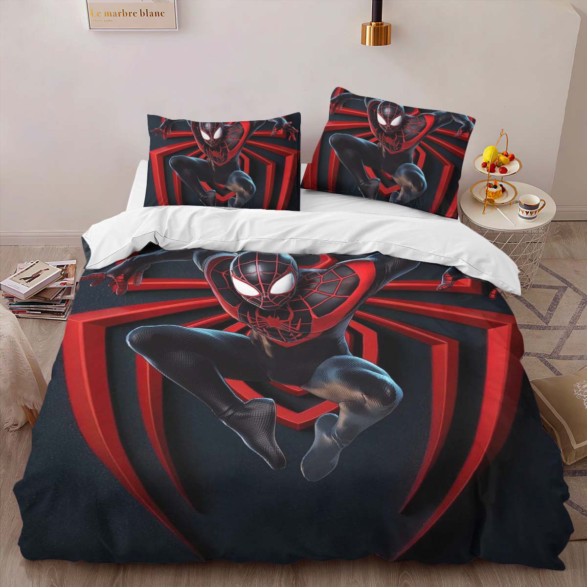 Spider-Man Dunkler Hintergrund 2 Kinderbettwäsche – Bettwäsche – Bild 2