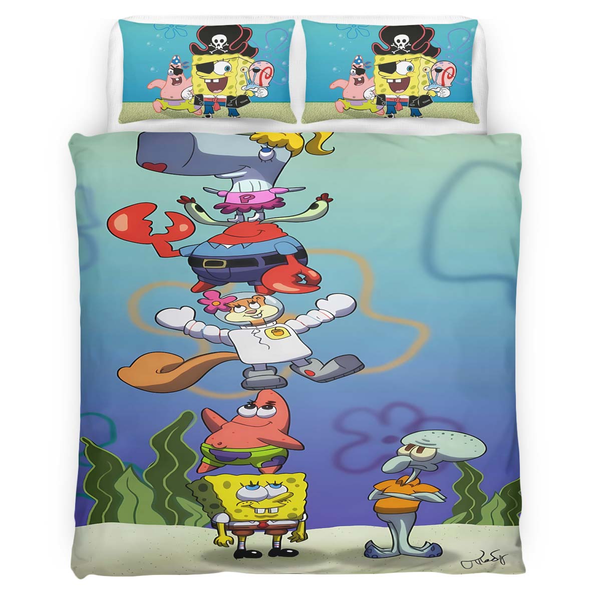 SpongeBob Schwammkopf Charaktere 12 Kinderbettwäsche – Bettwäsche