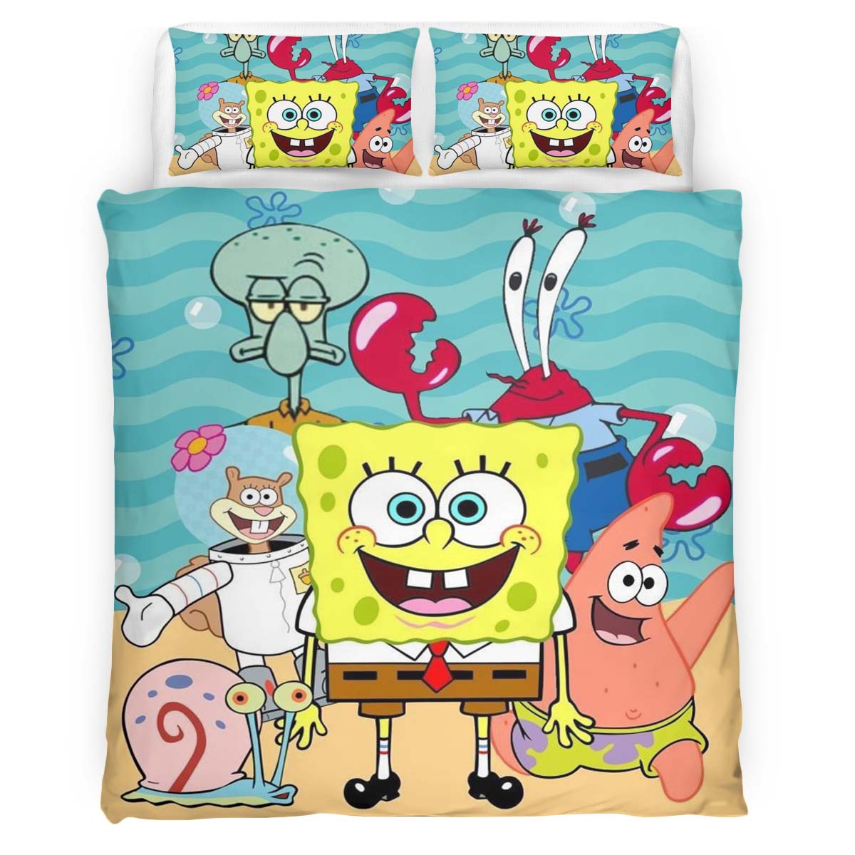 SpongeBob Schwammkopf Charaktere 45 Kinderbettwäsche – Bettwäsche