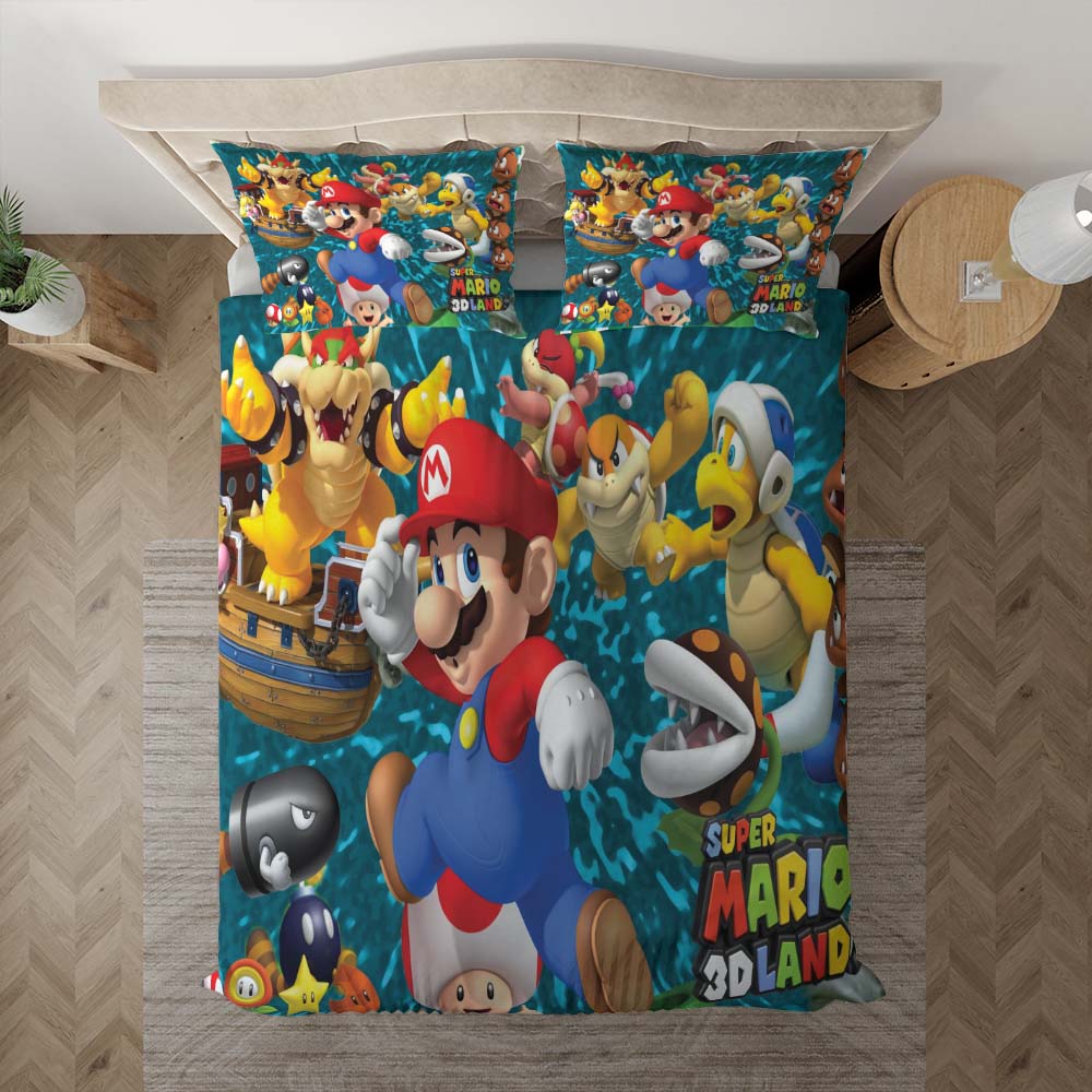 Super Mario 3D Landdekor Ideen für das Spielzimmer Kinderbettwäsche - Bettwäsche – Bild 3