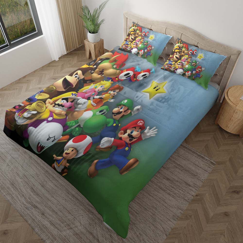 Super Mario Alle Charaktere 1010 Kinderbettwäsche - Bettwäsche – Bild 2