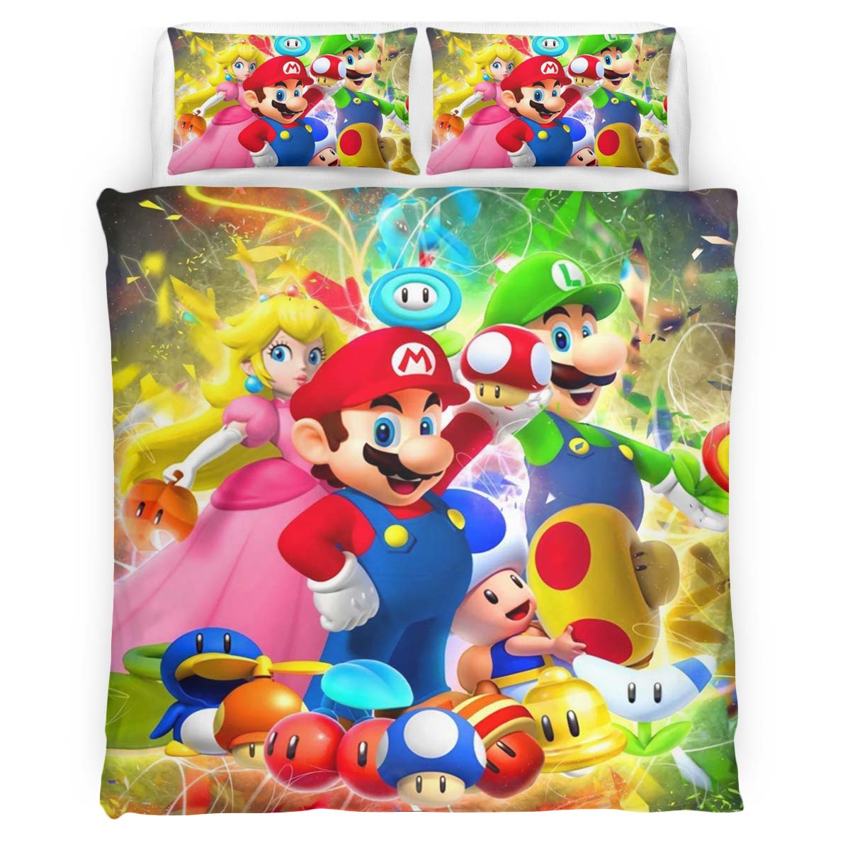 Super Mario Charaktere 17 Kinderbettwäsche – Bettwäsche