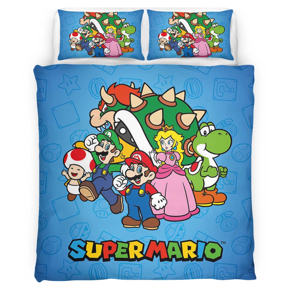 Super Mario Charaktere 40 Kinderbettwäsche – Bettwäsche