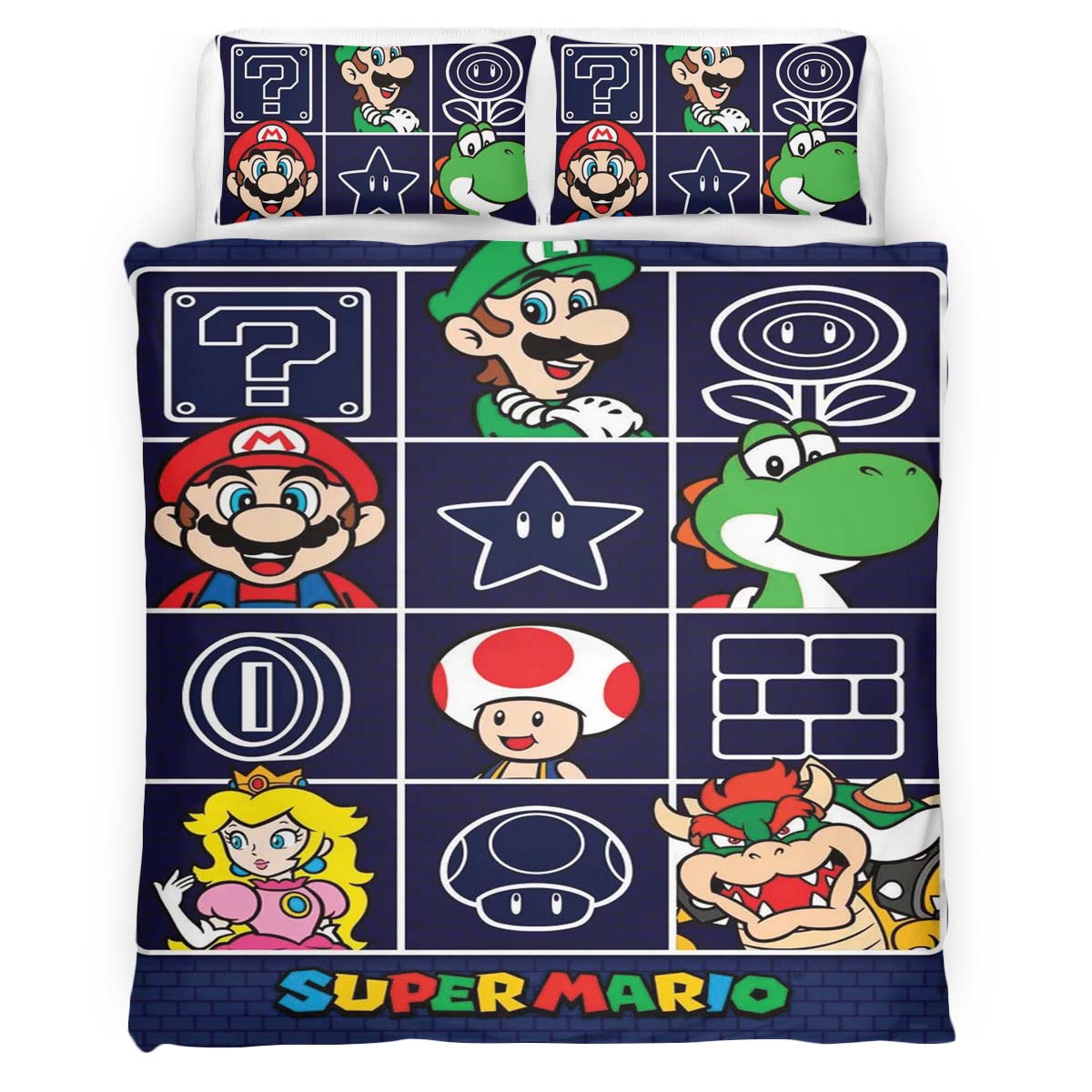 Super Mario Charaktere 46 Kinderbettwäsche – Bettwäsche