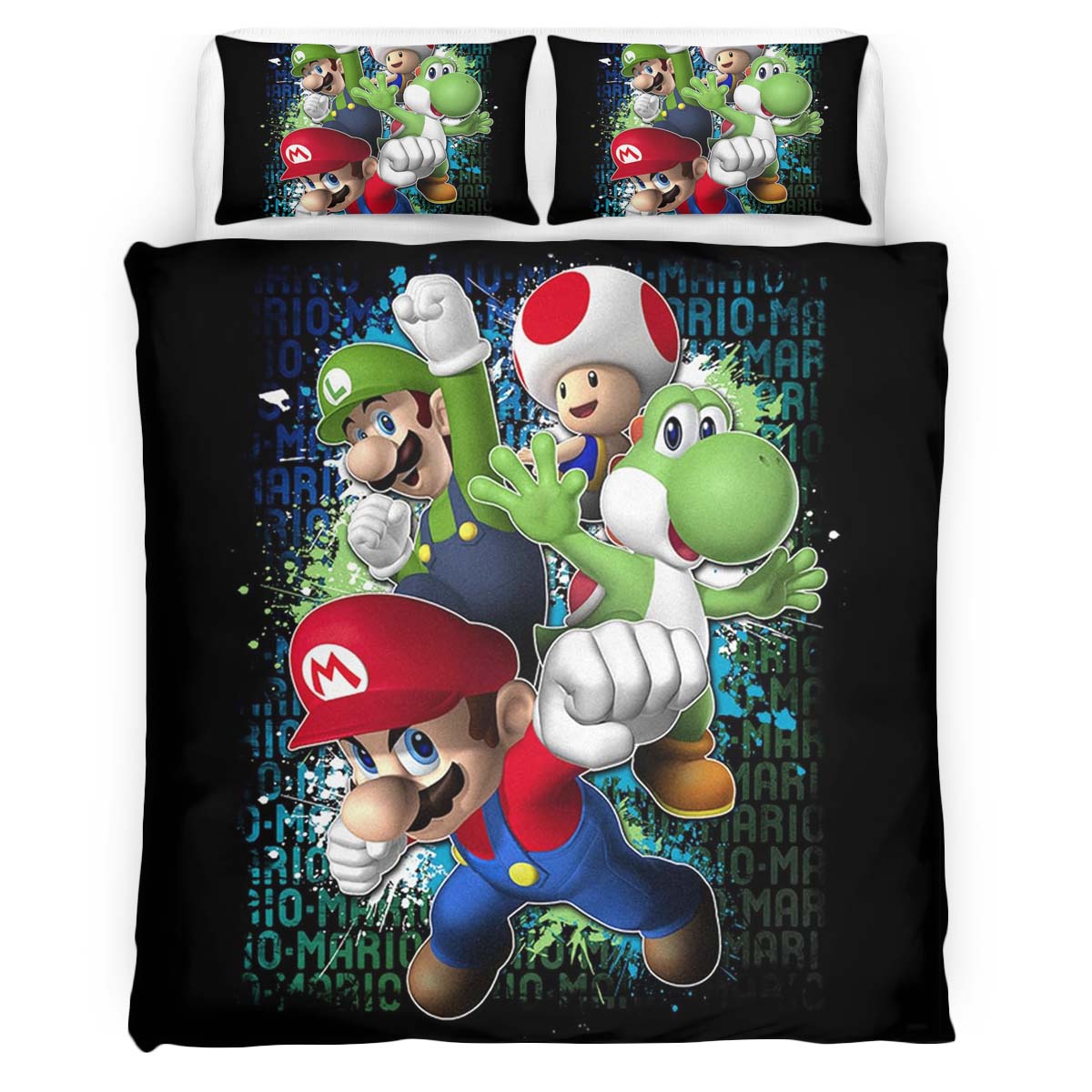 Super Mario Charaktere 49 Kinderbettwäsche – Bettwäsche