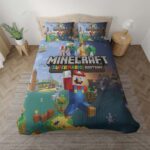 Super Mario Minecraft 1001 Kinderbettwäsche – Bettwäsche