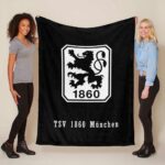 TSV 1860 München schwarzer Hintergrund 03 Fleecedecke – Decke