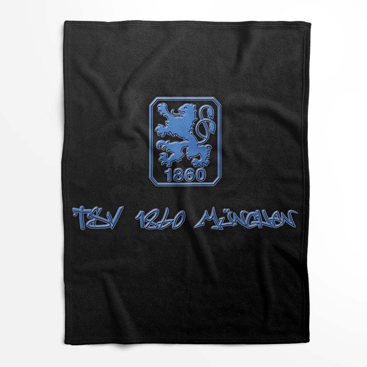 TSV 1860 München schwarzer Hintergrund Fleecedecke - Decke – Bild 2