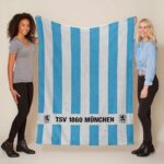 TSV 1860 München blau weißer Hintergrund 02 Fleecedecke – Decke