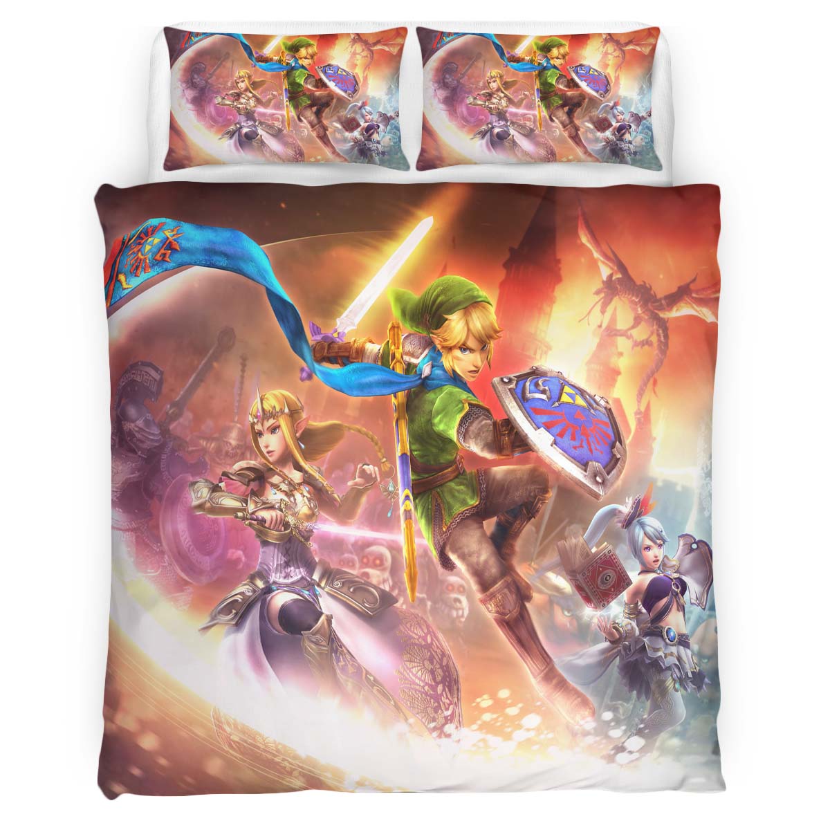 The Legend of Zelda Link und Prinzessin Zelda Alle Charaktere 3 Kinderbettwäsche – Bettwäsche