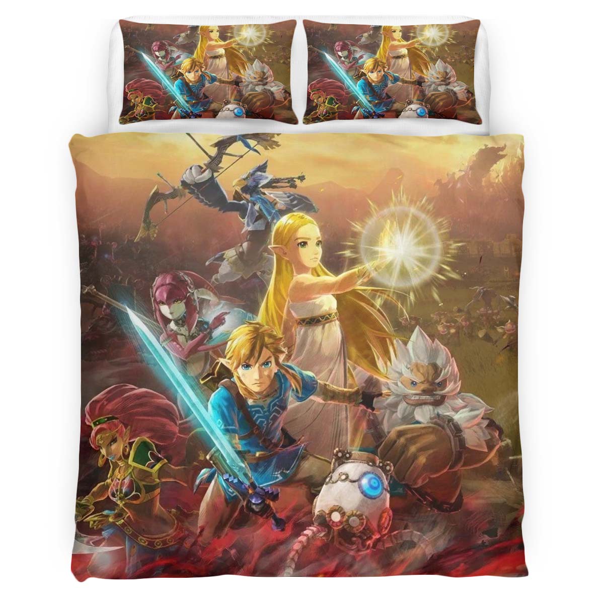 The Legend of Zelda Link und Prinzessin Zelda Alle Charaktere Kinderbettwäsche – Bettwäsche