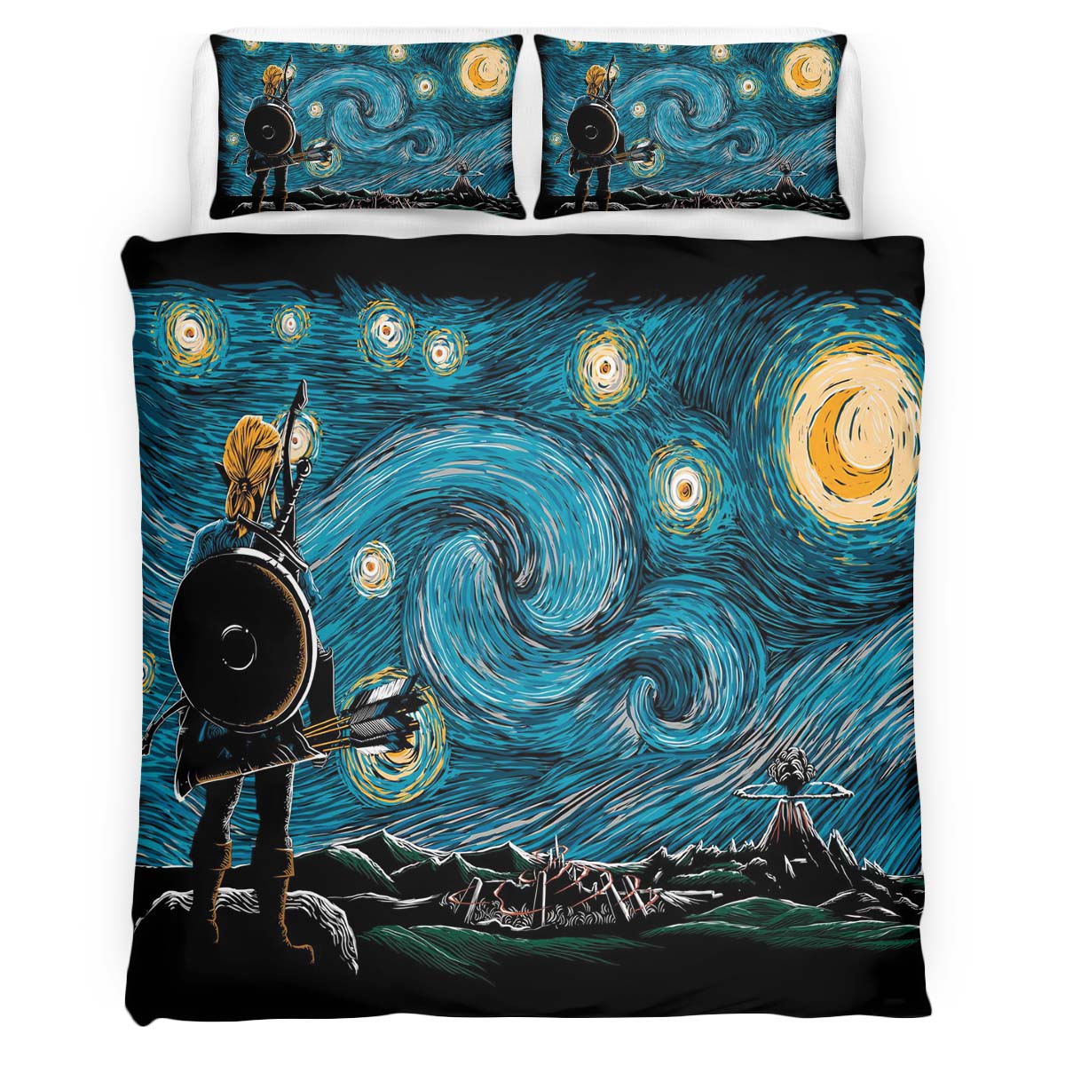 The Legend of Zelda Van Gogh Stil Kinderbettwäsche – Bettwäsche