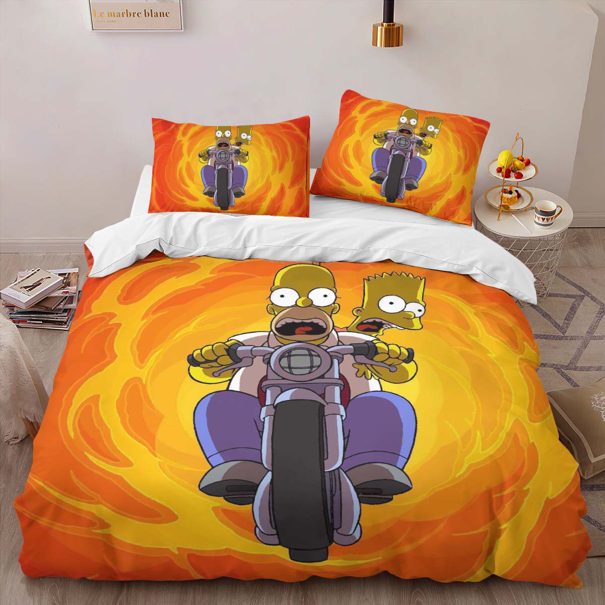Die Simpsons Motorräder Homer und Bart Simpson Kinderbettwäsche – Bettwäsche – Bild 2