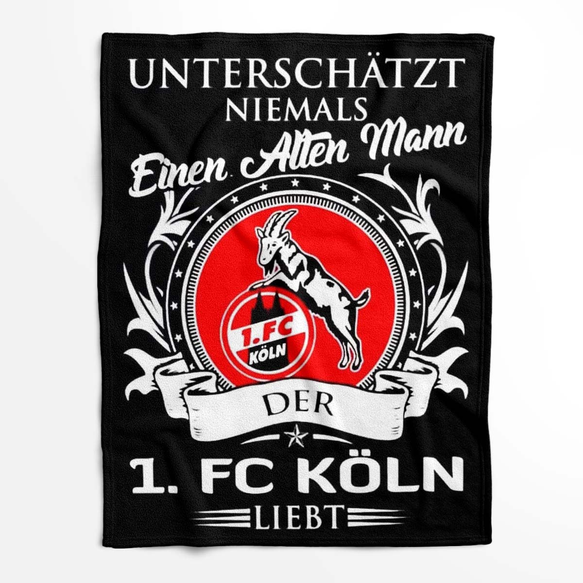 Unterschätze niemals einen alten Mann, den der FC Köln liebt Fleecedecke - Decke – Bild 2