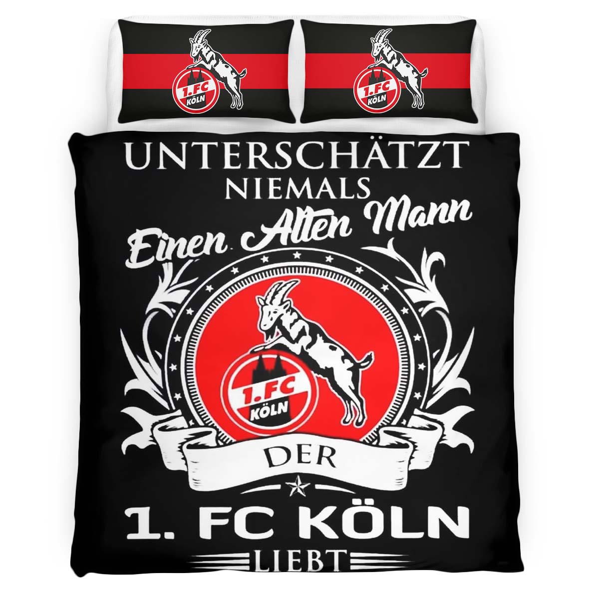 Unterschätze niemals einen alten mann der FC Köln liebt Kinderbettwäsche - Bettwäsche – Bild 2