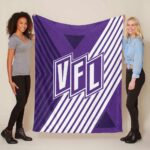 VFL Osnabrück lila weiße Linien Hintergrund Fleecedecke – Decke