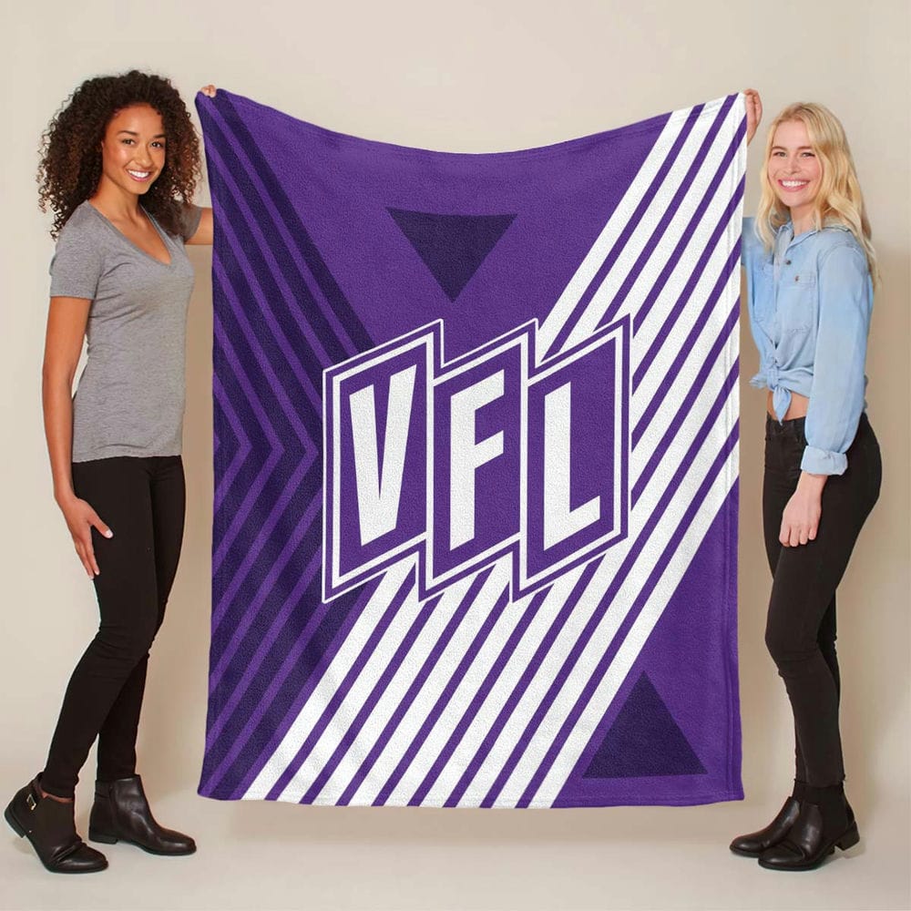 VFL Osnabrück lila weiße Linien Hintergrund Fleecedecke - Decke