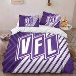 VFL osnabruck purple white lines background Kinderbettwäsche – Bettwäsche