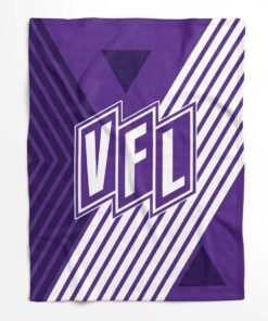 Alternative view of VFL Osnabrück lila weiße Linien Hintergrund Fleecedecke - Decke