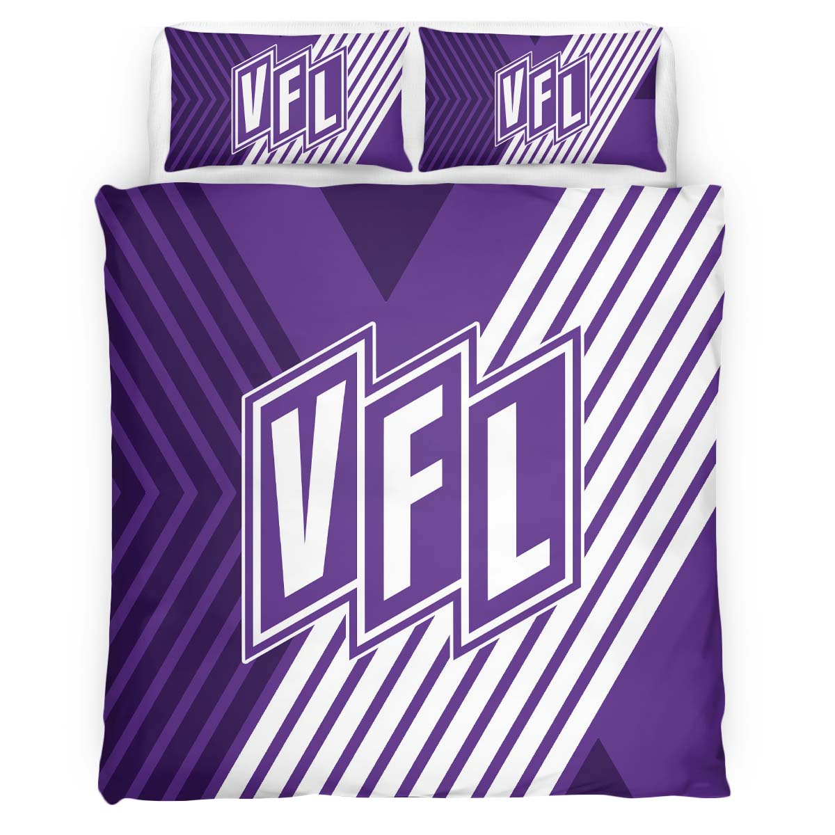 VFL osnabruck purple white lines background Kinderbettwäsche - Bettwäsche – Bild 2