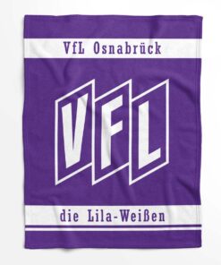 Alternative view of VFL Osnabrück violetter Hintergrund Stil 04 Fleecedecke - Decke