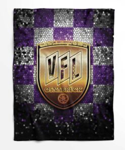 Alternative view of VFL Osnabrück violett weiß kariert Fleecedecke - Decke