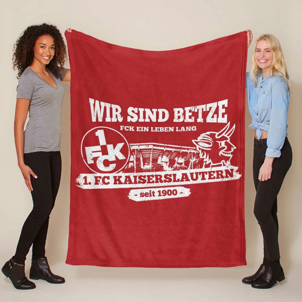Wir sind betze FCK ein leben lang FC Kaiserslautern Fleecedecke - Decke