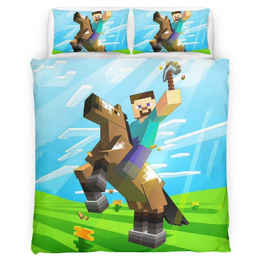 Herobrine Minecraft Charakter auf Pferd Kinderbettwäsche – Bettwäsche – Bild 4