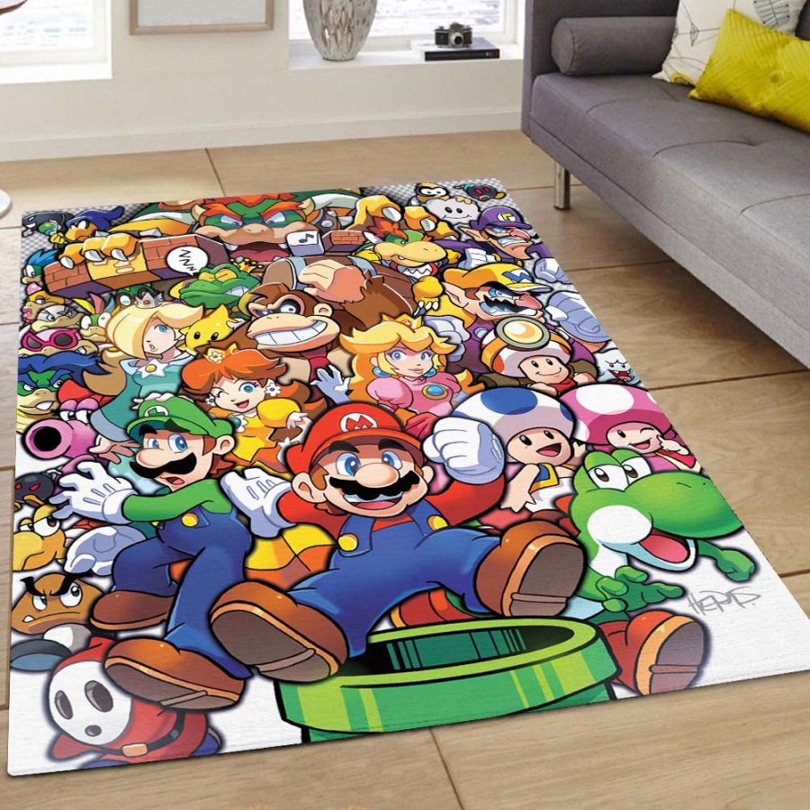 Mario Alle Charaktere 3 Teppich – Bild 4