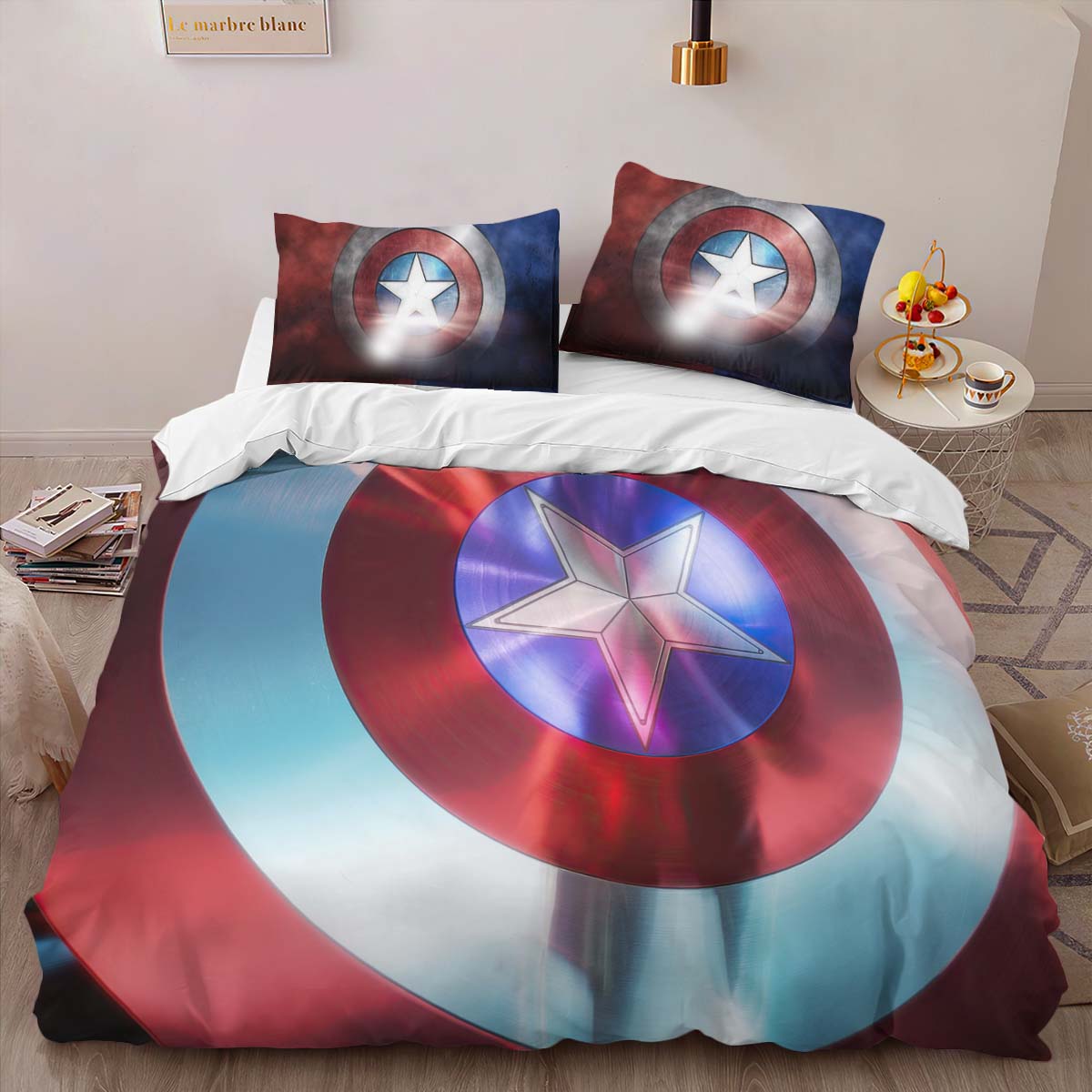 Marvel Legends Captain America Schild Kinderbettwäsche – Bettwäsche – Bild 2