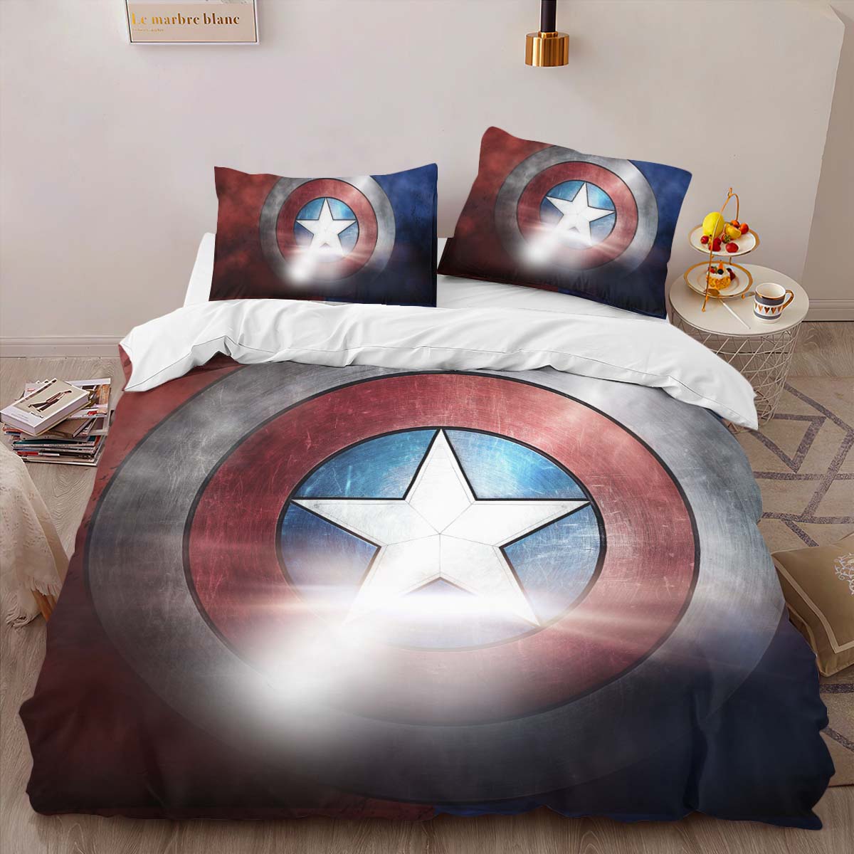 Marvel Legends Captain America Schild 4 Kinderbettwäsche – Bettwäsche – Bild 2