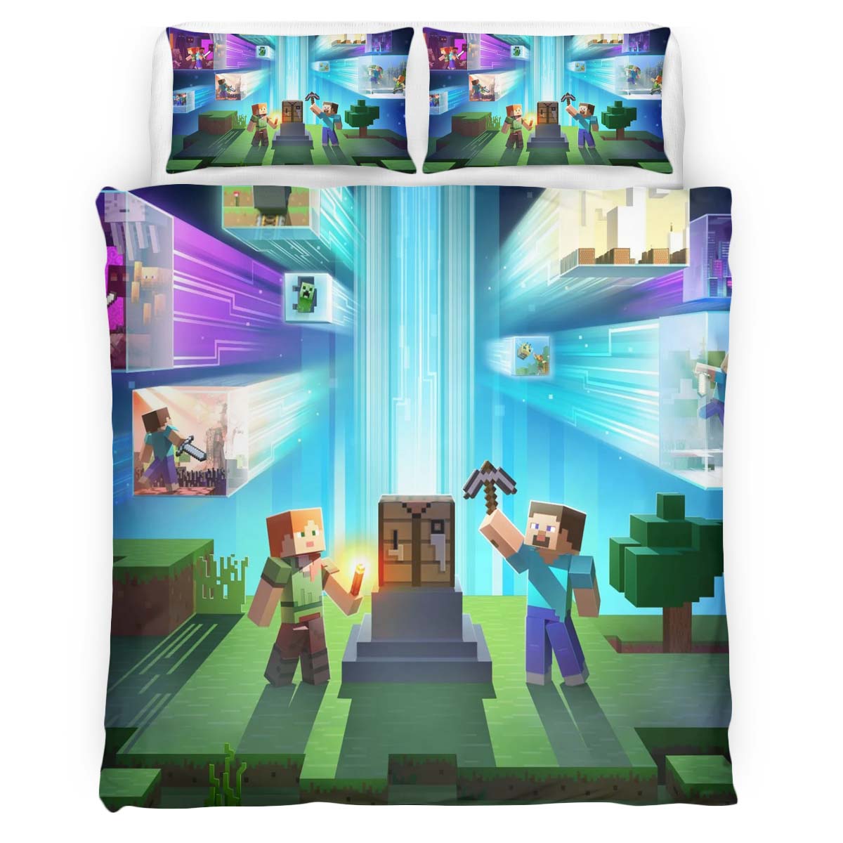 Minecraft Alle Steve und Alex Kinderbettwäsche – Bettwäsche