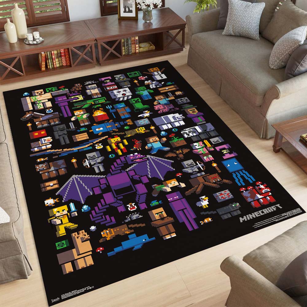 Minecraft Alle Charaktere 1011 Teppich – Bild 2